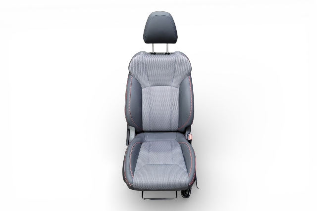 Subaru Forester 19-24 Front Grey/Black Seat Assembly Set, 64139SJ041, 64150SJ081, E064, OEM, 2019, 2020, 2021, 2022, 2023, 2024