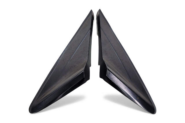 Honda CR-Z CRZ 11-16 Front Right/Left Door Pillar Corner Garnish Mirror Molding Set, 75495-SZT-G01, E065, OEM, 2011, 2012, 2013, 2014, 2015, 2016