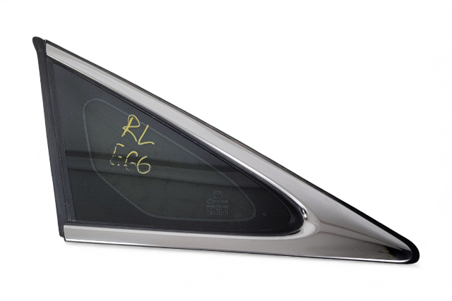 Honda Insight 19-22 Rear Vent Quarter Glass Left/Driver 73550-TXM-A01, E066, OEM, 2019, 2020, 2021, 2022