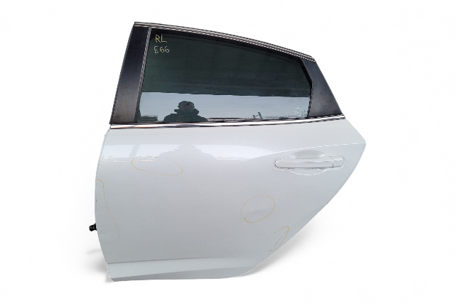 Honda Insight 19-22 Rear Door Assembly Left/Driver Platinum White, 67550-TXM-A91ZZ, E066, OEM, 2019, 2020, 2021, 2022