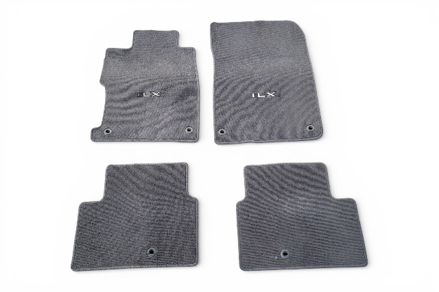 Acura ILX 19-22 Interior Carpet 4 Piece Floor Mat Set Black 83600-T3R-A01ZA, E067, OEM, 2019, 2020, 2021, 2022