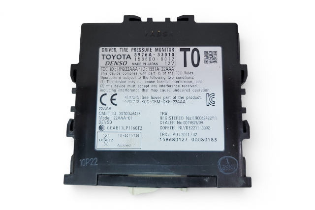 Lexus ES300h 13-14 Tire Pressure Monitor Unit TPMS 8976A-33010, E068, OEM, 2013, 2014