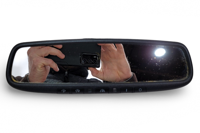 Lexus ES300h 13-16 Rear View Mirror W/ Shield,  87810-0WB30, E068, OEM, 2013, 2014, 2015, 2016