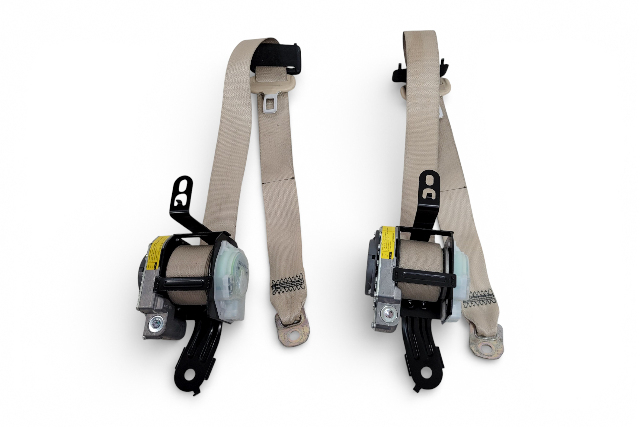 Lexus ES300h 13-18 Rear Left/right Seat Belt Ivory Set, 73360-33240-A1, E068, OEM, 2013, 2014, 2015, 2016, 2017, 2018