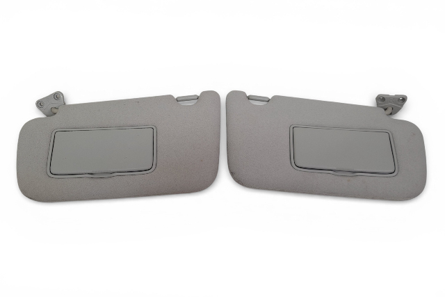 Nissan Leaf 15-17 Sun Shade Visor Left/Right Set Grey, 96401-4AT7A, 96400-4AF7E, E070, OEM, 2015, 2016, 2017