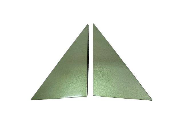 Honda Element 06-08 Front Pillar Corner Garnish Royal Kiwi Metallic, Right/Left Set, 75495-SCV-A00ZN, E074, OEM, 2006, 2007, 2008