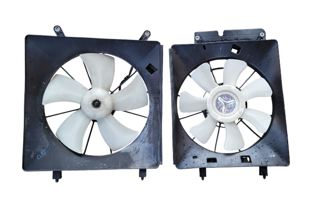 Honda Element 03-11 Radiator/Condenser Cooling Fan w/Motor Shroud Set, E074, OEM, 2003, 2004, 2005, 2006, 2007, 2008, 2009, 2010, 2011