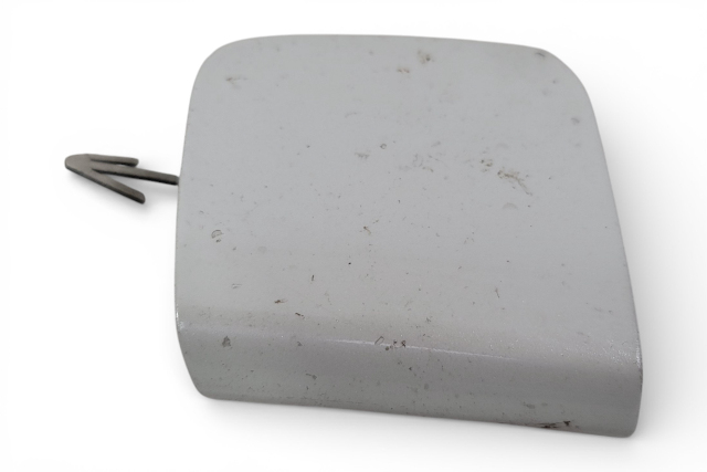 Infiniti Q50 17-23 Front Bumper Tow Hook Eye Cover Cap White 622A1-6HH0A, E075, OEM, 2017, 2018, 2019, 2020, 2021, 2022, 2023