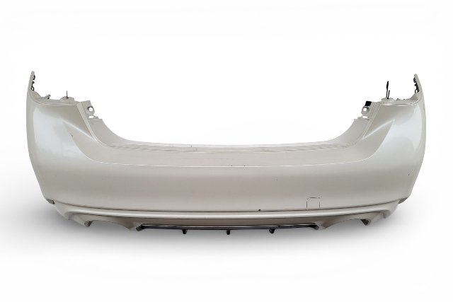 Infiniti Q50 17-21 Sedan Rear Bumper Cover White 85022-6HH0H, E075, OEM, 2017, 2018, 2019, 2020, 2021