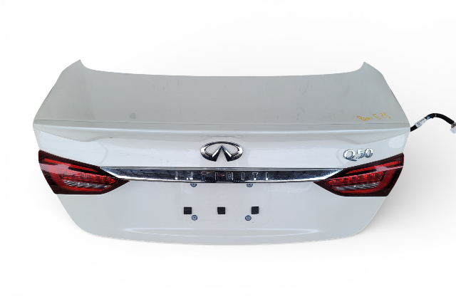Infiniti Q50 17-23 Trunk Deck Lid Assembly Tail Gate White, H430M-6HHMA, E075, OEM, 2017, 2018, 2019, 2020, 2021, 2022, 2023