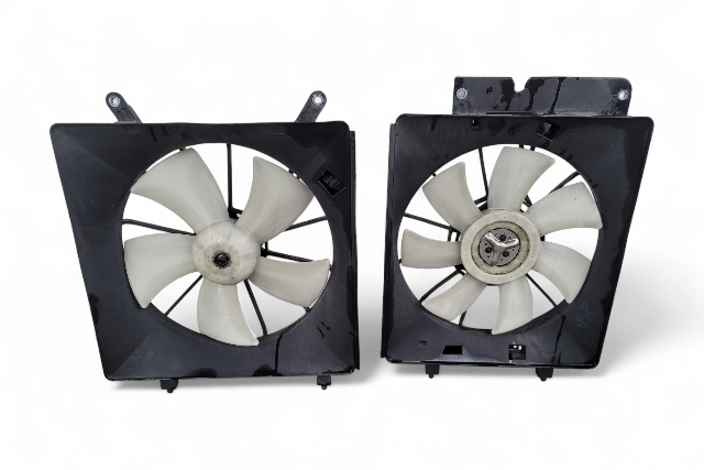 Honda Element 03-11 Radiator/Condenser Cooling Fan w/Motor Shroud Set, E076, OEM, 2003, 2004, 2005, 2006, 2007, 2008, 2009, 2010, 2011