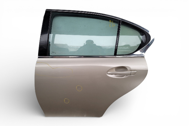 Lexus GS350 13-20 Rear Left/Driver Side Door Assembly Metallic, 67004-30651, E077, OEM, 2013, 2014, 2015, 2016, 2017, 2018, 2019, 2020