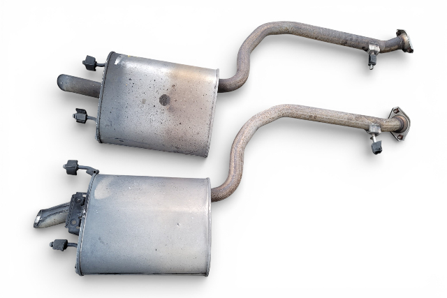 Lexus GS350 13-20 Left/Right Exhaust Muffler Set, 17430-31C80, E077, OEM, 2013, 2014, 2015, 2016, 2017, 2018, 2019, 2020