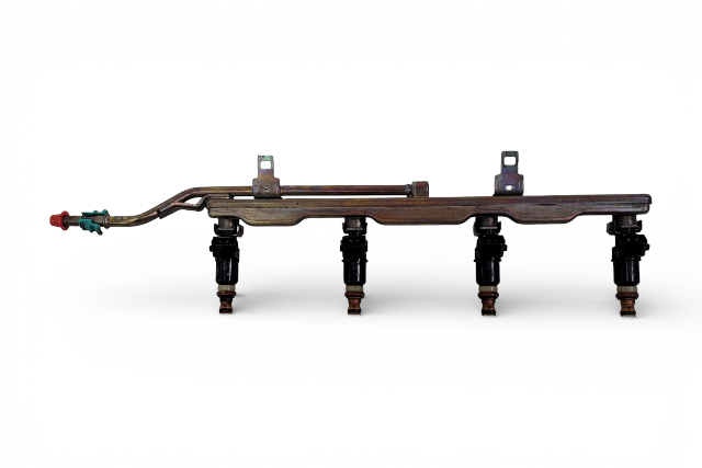 Honda Element 03-11 Fuel Injectors & Rail, Injector 2.4L 16620-RAA-A01, E079, OEM, 2003, 2004, 2005, 2006, 2007, 2008, 2009, 2010, 2011