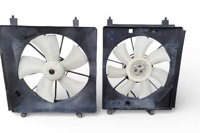 Honda Element 03-11 EX Radiator/Condenser Cooling Fan w/Motor Shroud Set, E079, OEM, 2003, 2004, 2005, 2006, 2007, 2008, 2009, 2010, 2011