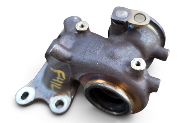 2017-2019 Infiniti Q60 VR30DDTT 330HP 3.0T Left Driver Turbo 14411-5CA1D Turbine Housing Exhaust Manifold Wastegate, F041, OEM, 2017, 2018, 2019