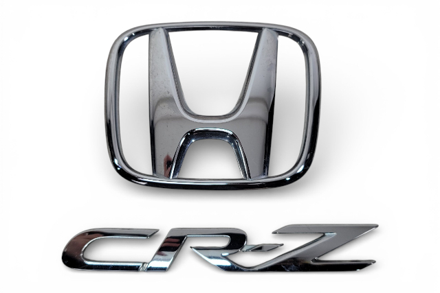 Honda CR-Z CRZ 11-16 Emblem Logo "CR-Z" Rear Trunk, 75722-SZT-G01, 75701-SZT-G01, F001, OEM, 2011, 2012, 2013, 2014, 2015, 2016