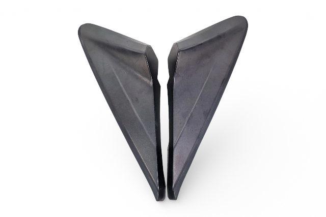 Honda CR-Z CRZ 11-16 Front Right/Left Door Pillar Corner Garnish Mirror Molding Set, 75495-SZT-G01, F001, OEM, 2011, 2012, 2013, 2014, 2015, 2016