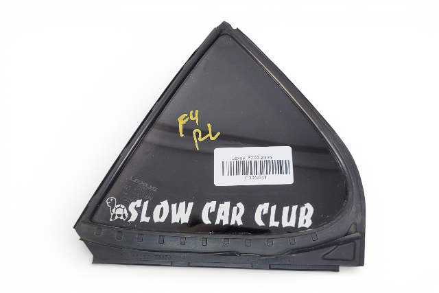 Lexus IS250 06-13 Rear Left/Driver Door Vent Glass Window 68124-53092, F004, OEM, 2006, 2007, 2008, 2009, 2010, 2011, 2012, 2013