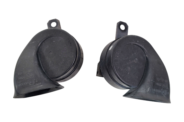Lexus IS250 06-15 High/Low Tone Pitched Horn Assembly Set (2), F004, OEM, 2006, 2007, 2008, 2009, 2010, 2011, 2012, 2013, 2014, 2015