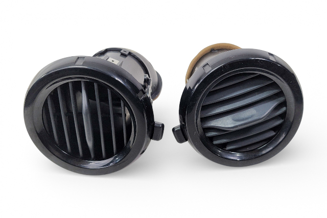 Honda Element 07-10 A/C Air Vent Panel Left/Right Side Set Black, F005, OEM, 2007, 2008, 2009, 2010