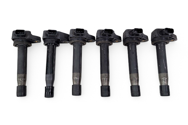 Acura TL 04-08 Igniter Ignition Coil Plug 6 Piece Set V6 3.5L 30520-RCA-S01, F006, OEM, 2004, 2005, 2006, 2007, 2008