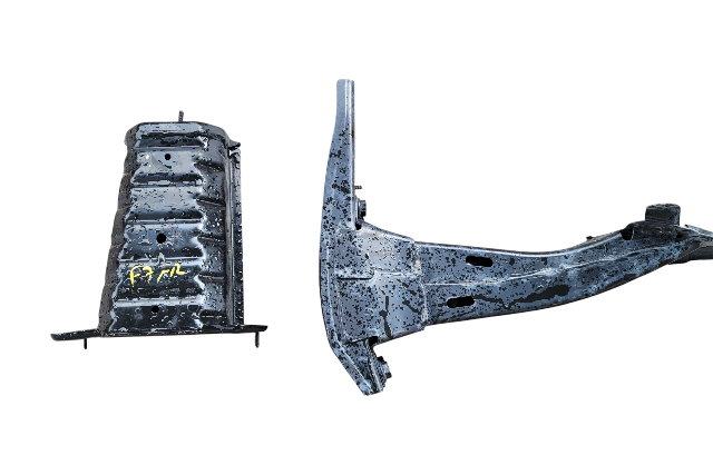 2015-2024 Lexus RC350 Front Right Bumper Reinforcement Brackets Mounts w/Spacer 57107-24030, F007, OEM, 2015, 2016, 2017, 2018, 2019, 2020, 2021, 2022, 2023, 2024