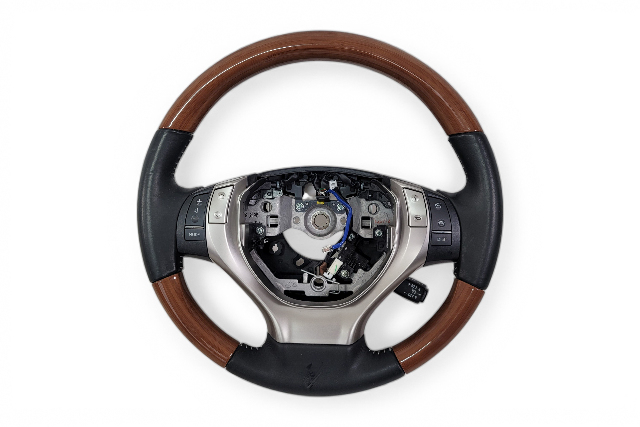 2013-2014 Lexus ES300H Steering Wheel with Wood Grain Trim 45100-33810-C0, F010, OEM, 2013, 2014