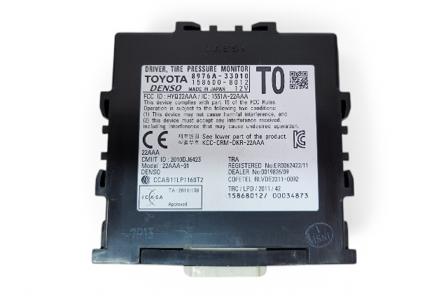 2013-2014 Lexus ES300h Tire Pressure Monitor Unit TPMS 8976A-33010, F010, OEM, 2013, 2014