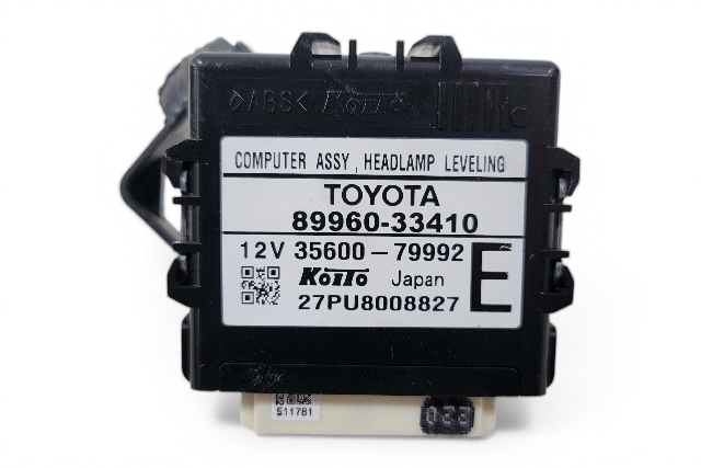 2013-2016 Lexus ES300h Adaptive Headlight Leveling Control Module 89960-33490, F010, OEM, 2013, 2014, 2015, 2016