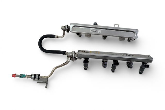 2010-2012 Honda Crosstour Front/Rear Fuel Injector w/Fuel Pipe 3.5L Set, 16610-R70-A01, F011, OEM, 2010, 2011, 2012