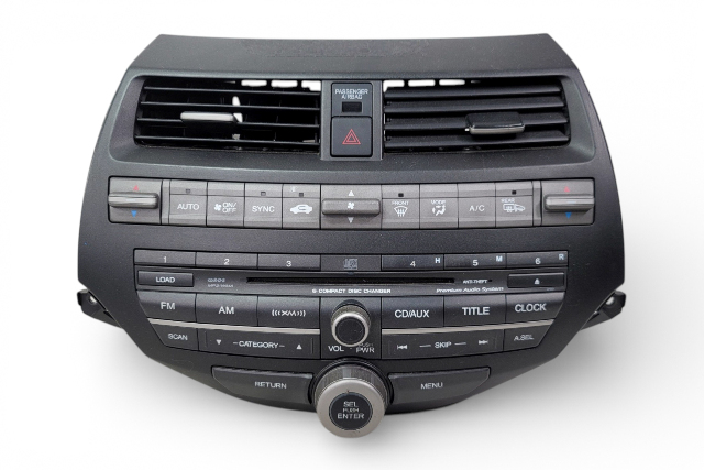 2010-2012 Honda Accord Crosstour Radio CD Changer Player  39171-TP6-A21, F011, OEM, 2010, 2011, 2012