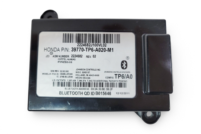 2012-2015 Honda Crosstour Bluetooth Module Unit Communication 39770-TP6-A02, F011, OEM, 2012, 2013, 2014, 2015