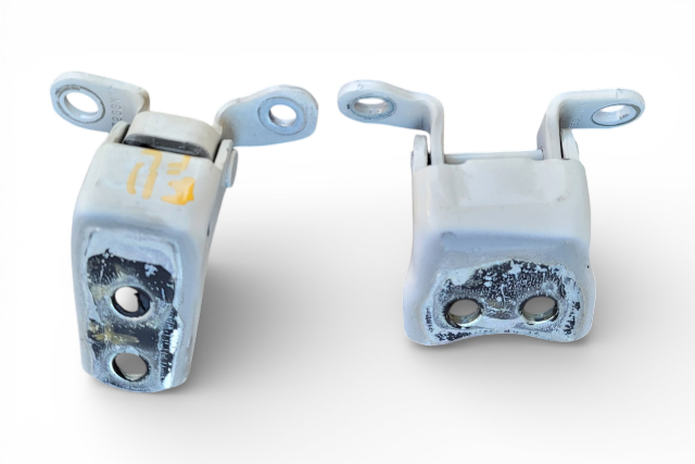 2010-2015 Honda Crosstour Front Door Hinges Stay Set Left/Driver Upper/Lower 67460-SDA-A01ZZ, F011, OEM, 2010, 2011, 2012, 2013, 2014, 2015