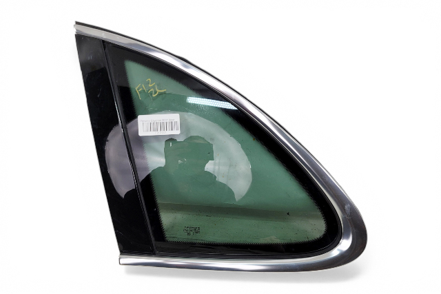 Porsche Cayenne 11-18 Rear Quarter Glass Window Left/Driver Side 958-845-297-01, F012, OEM, 2011, 2012, 2013, 2014, 2015, 2016, 2017, 2018