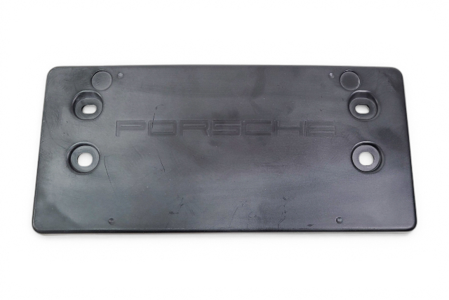 2011-2014 Porsche Cayenne 958 License Plate Holder, 958-701-105-05-9B9, F012, OEM, 2011, 2012, 2013, 2014