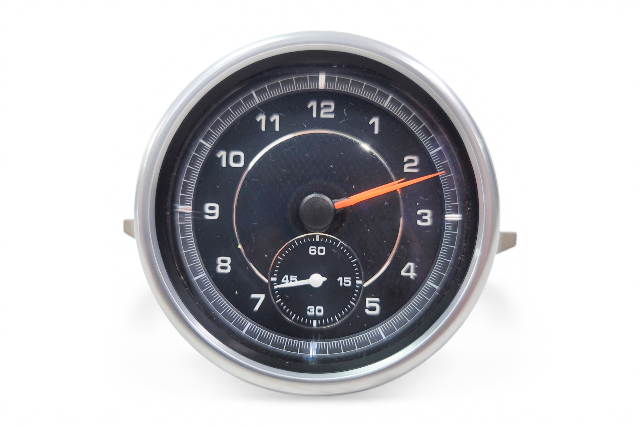 2011-2018 Porsche Cayenne 958 Instrument Panel Clock Analog Time 958-641-401-06, F012, OEM, 2011, 2012, 2013, 2014, 2015, 2016, 2017, 2018