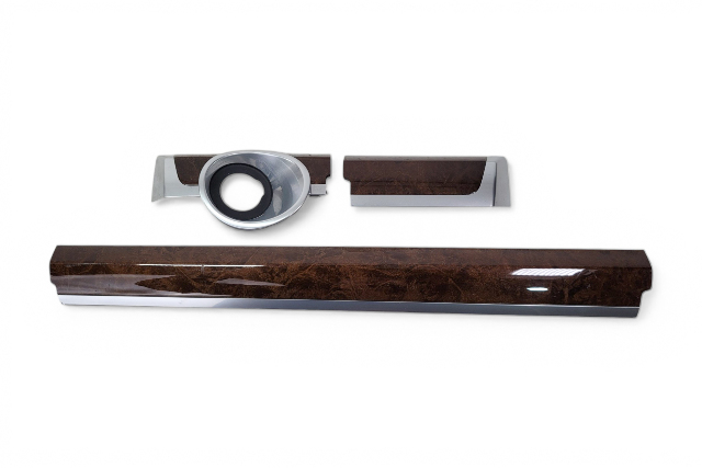 2011-2018 Porsche Cayenne 958 Instrumental Dash Trim Panel Bezel Garnish Set (3) 958-552-222-02-BG1, F012, OEM, 2011, 2012, 2013, 2014, 2015, 2016, 2017, 2018