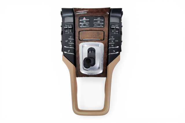 2011-2018 Porsche Cayenne 958 Front Center Console Switch Control Panel Trim, 7P5-864-785-A, F012, OEM, 2011, 2012, 2013, 2014, 2015, 2016, 2017, 2018