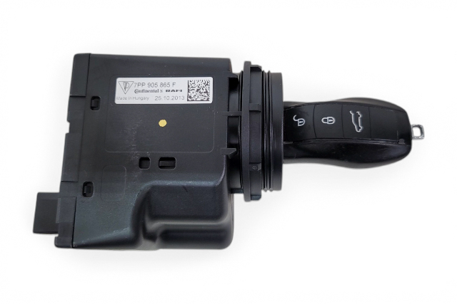 2011-2018 Porsche Cayenne 958 Ignition Switch Immobilizer w/Key, 7PP-905-865-H, F012, OEM, 2010, 2011, 2012, 2013, 2014, 2015, 2016, 2017, 2018