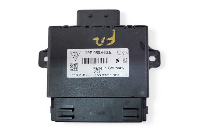 2011-2018 Porsche Cayenne 958 Voltage Converter Control Module Unit, 7PP-959-663-E, F012, OEM, 2011, 2012, 2013, 2014, 2015, 2016, 2017, 2018