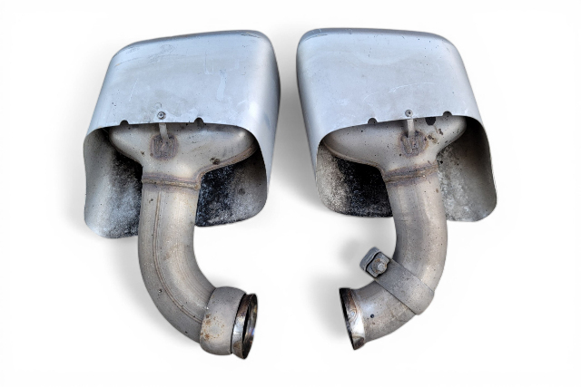 2011-2018 Porsche Cayenne 958 3.6L Rear Left/Right Exhaust Muffler Tip, 958-111-251-40, F012, OEM, 2011, 2012, 2013, 2014, 2015, 2016, 2017, 2018