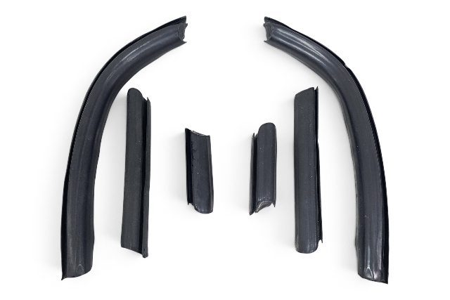 1996-2002 BMW Z3 E36 Roadster Convertible Top Window Weatherstrip Seal Set 6PC, F014, OEM, 1996, 1997, 1998, 1999, 2000, 2001, 2002