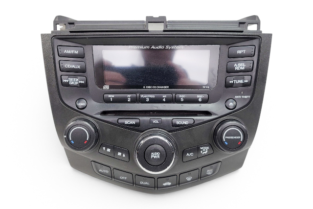 2004-2007 Honda Accord Player Changer Radio 6 Disc(7FY0), Auto Climate Control 39175-SDN-L62, F015, OEM, 2004, 2005, 2006, 2007