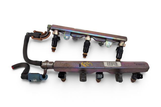 2003-2007 Honda Accord Front/Rear Fuel Injector w/Fuel Pipe 3.0L Set, 16610-RCA-A01, F015, OEM, 2003, 2004, 2005, 2006, 2007