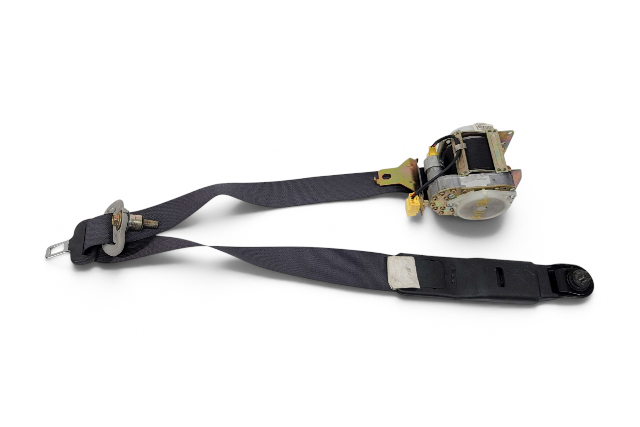 2003-2007 Honda Accord Coupe Seatbelt Seat Belt Front Right Black 04814-SDN-L02ZA, F015, OEM, 2003, 2004, 2005, 2006, 2007