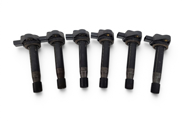 2004-2007 Honda Accord Igniter Ignition Coil Plug 6 Piece Set V6 3.0L 30520-RCA-S01, F015, OEM, 2004, 2005, 2006, 2007