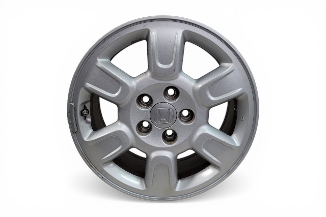 2006-2008 Honda Ridgeline Wheel Rim Alloy 17x7 1/2 6 Spoke #1, 42700-SJC-A52, F017, OEM, 2006, 2007, 2008