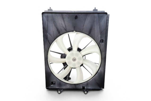 2017-2023 Honda Ridgeline Right Radiator Cooling Fan Shroud & Motor 38616-5J6-A01, F018, OEM, 2017, 2018, 2019, 2020, 2021, 2022, 2023