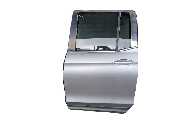 2017-2020 Honda Ridgeline Rear Left/Driver Door Silver Metallic, 67550-T6Z-A90ZZ, F018, OEM, 2017, 2018, 2019, 2020